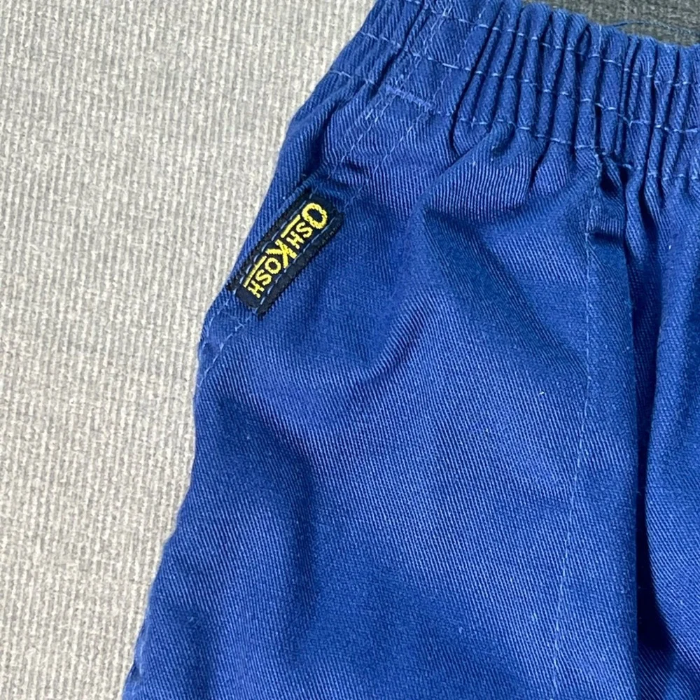 Vintage OshKosh Bgosh Blue Side Stripe Track Pants 12 Months Made in USA 9760